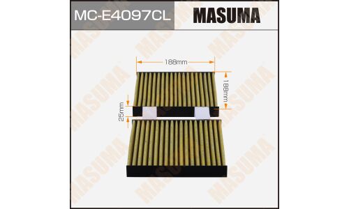 Фильтр салонный Masuma, угольный, арт. MC-E4097CL