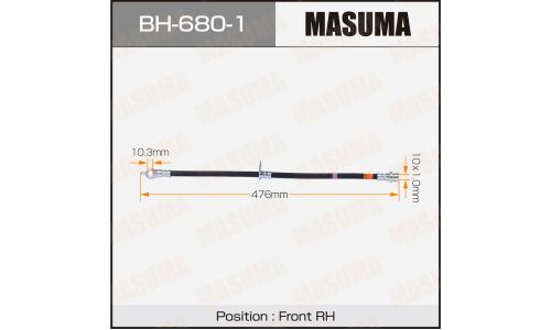 Шланг тормозной Masuma для Toyota RX350, передний, правый, арт. BH-680-1