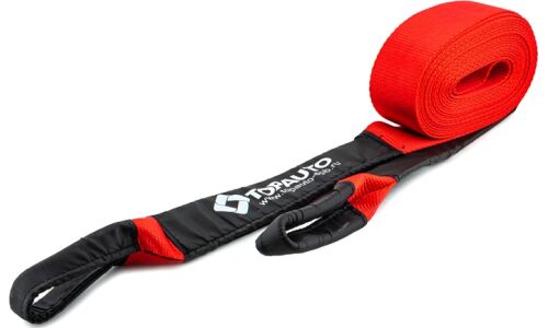 Трос буксировочный TOP AUTO, динамический, строп лента, петли, нагрузка до 7т, длина 6м, арт. ДС76