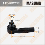 Наконечник рулевой тяги Masuma, для Mazda 2, арт. ME-9905R