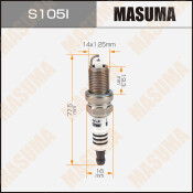 Свеча зажигания Masuma Iridium ZFR6V-G с иридиевым электродом, арт. S105I