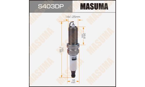 Свеча зажигания Masuma Double Platinum PLZFR6A-11S с платиновым электродом, арт. S403DP