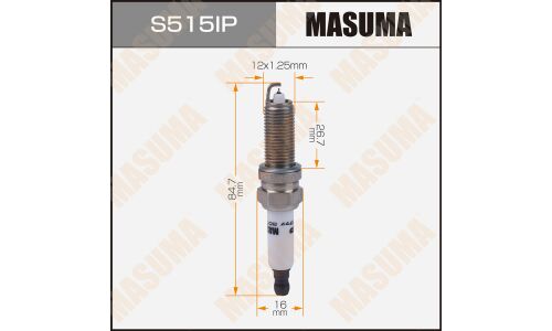 Свеча зажигания Masuma Iridium+Platinum SILZKR8E8G с иридиевым электродом, арт. S515IP