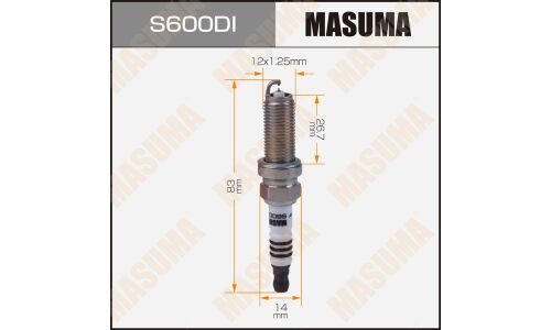 Свеча зажигания Masuma Double Iridium DILKAR7G11GS (91578) с иридиевым электродом, арт. S600DI