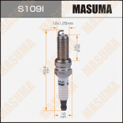 Свеча зажигания Masuma Iridium LKR7BGP-S с иридиевым электродом, арт. S109I
