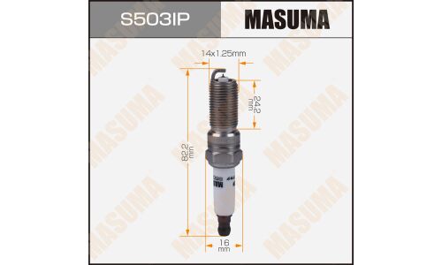 Свеча зажигания Masuma Iridium+Platinum с иридиевым электродом, арт. S503IP