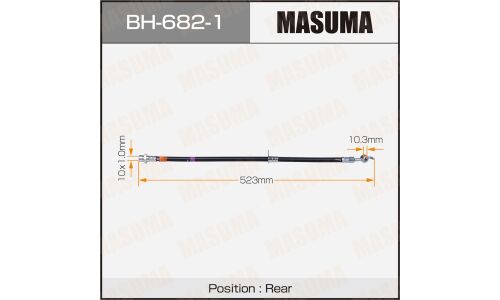 Шланг тормозной Masuma для Toyota RX350, задний, правый, арт. BH-682-1