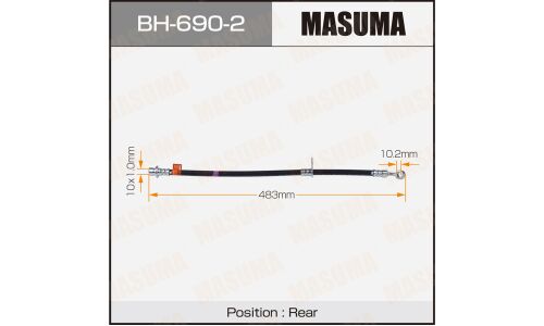 Шланг тормозной Masuma для Honda Accord, задний, левый, арт. BH-690-2