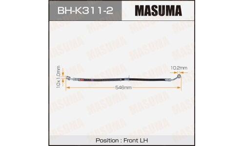 Шланг тормозной Masuma для KIA Rio II / Cerato II, передний, левый, арт. BH-K311-2