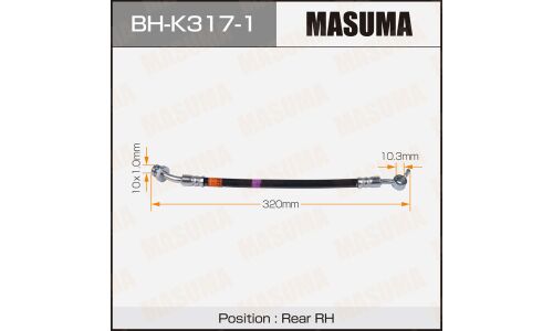 Шланг тормозной MASUMA KIA- /rear/ OPTIMA III RH