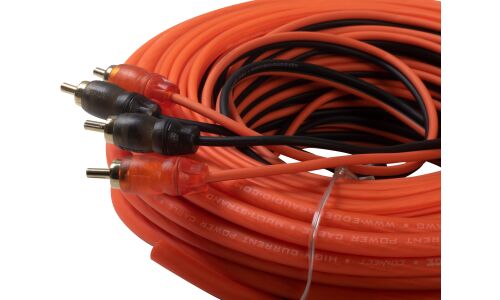 Комплект проводов для 2-канального усилителя EDGE EDC-AK820, силовой (8AWG), заземляющий (8AWG), акустический (18AWG), управляющий (18AWG) и межблочный кабели, держатель с предохранителем Mini ANL 40А, клеммы (8AWG)