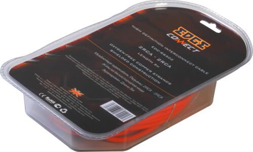 Межблочный кабель EDGE EDC-RS502, 2-канальный, 2xRCA (M) – 2xRCA (M), 5м