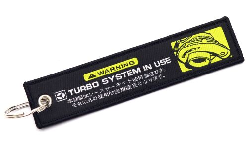 Брелок тканевый с вышивкой «TURBO SYSTEM IN USE»