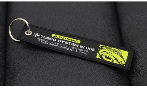 Брелок тканевый с вышивкой «TURBO SYSTEM IN USE»