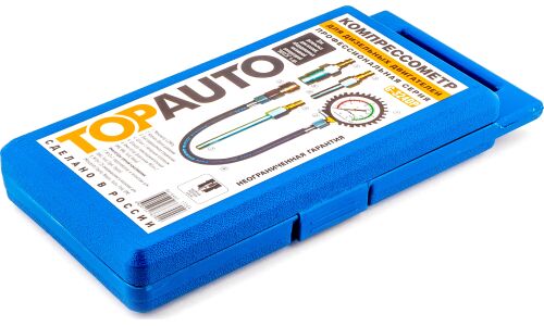 Компрессометр TOPAUTO G-324DP, резьбовой, для дизельных двигателей с аппаратурой Bosch, до 4МПа, М24х2 / М10х1 / М10х1.25, шланг 325мм, арт. 11554