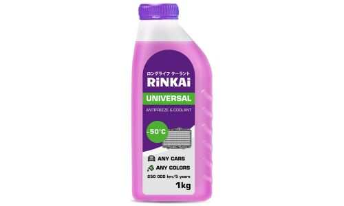 Антифриз Rinkai Universal Antifreeze & Coolant, G12++, розовый, -50°C, 1кг, арт. AFV1
