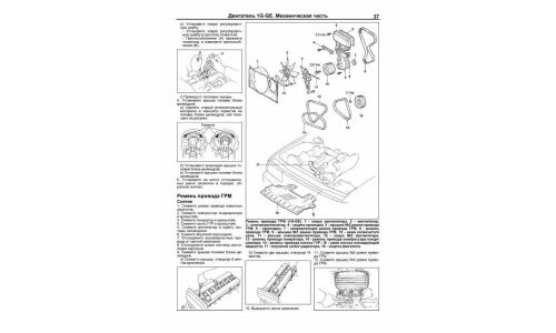 Руководство по ремонту и обслуживанию бензиновых двигателей Toyota (1G-FE, 1G-E, 1G-GE, 1G-GTE, 1G-GZE, 7M-GE, 7M-GTE) (1980-1993 гг.)