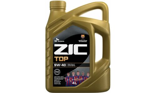 Масло моторное ZIC TOP 5w40, синтетическое, API SP, ACEA A3/B3/B4, универсальное, 4л, арт. 162682