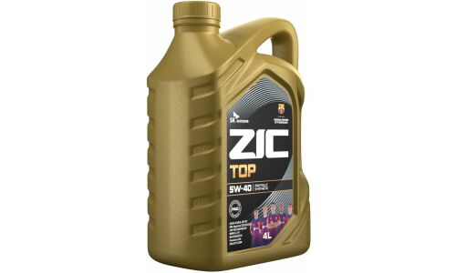 Масло моторное ZIC TOP 5w40, синтетическое, API SP, ACEA A3/B3/B4, универсальное, 4л, арт. 162682