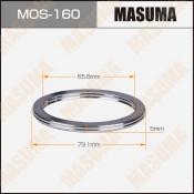 Кольцо уплотнительное выхлопной трубы Masuma, 66x79x5мм, арт. MoS-160
