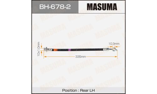 Шланг тормозной Masuma для Nissan Juke, задний, левый, арт. BH-678-2
