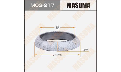Кольцо уплотнительное выхлопной трубы Masuma, арт. MOS-217