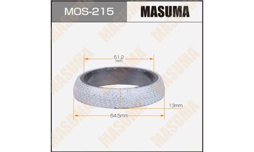 Кольцо уплотнительное выхлопной трубы Masuma, 51.2x64.5x13мм, арт. MOS-215
