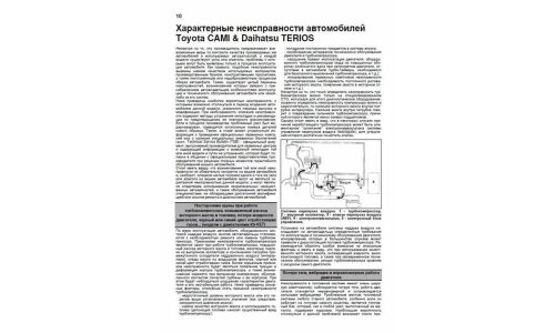 Руководство по эксплуатации, техническому обслуживанию и ремонту Toyota Cami с бензиновым двигателем (1997-2006 гг.)