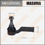 Наконечник рулевой тяги Masuma, для Volvo S60 / S80 / V70, арт. ME-U2002L
