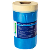 Лента клейкая малярная (крепп) Trimroll, бумажная с полиэтиленовой пленкой, 650мм x 20м, арт. 650-20