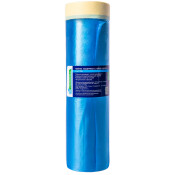 Лента клейкая малярная (крепп) Trimroll, бумажная с полиэтиленовой пленкой, 1500мм x 20м, арт. 1500-20