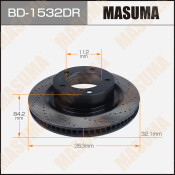 Диск тормозной Masuma перфорированный, передний, правый, для Toyota Sequoia, 1 шт, арт. BD-1532DR