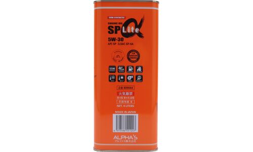Масло моторное ALPHA'S Lite 5w30, полусинтетическое, API SP, ILSAC GF-6A, универсальное, 4л, арт. 809044