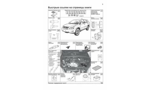 Руководство по эксплуатации, техническому обслуживанию и ремонту Toyota Harrier с бензиновым двигателем (2003-2012 гг.)