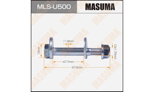 Комплект болта регулировочного (эксцентрика) Masuma MLS-U500, для Ford (OEM 1456980, 1456979, 1471745, 1377452, 6G915K751-AA) (+гайка, шайба)