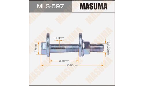 Комплект болта регулировочного (эксцентрика) Masuma MLS-597, для Mitsubishi (OEM MU000763, MF920661, MN184101, MN184102) (+гайка, шайба)