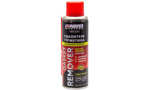 Очиститель узлов и агрегатов ABRO Masters Gasket Remover, для удаления герметиков, прокладок, следов масел и смазок, аэрозоль 200мл, арт. GR-200-AM-RE