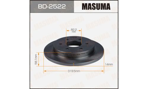 Диск тормозной Masuma, задний, правый/левый, для Infiniti QX56, 1 шт, арт. BD-2522