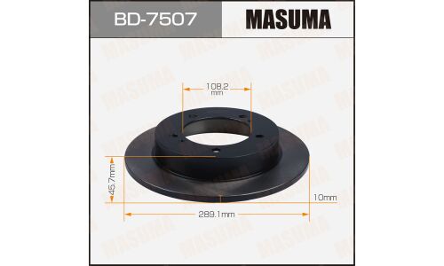 Диск тормозной Masuma, передний, правый/левый, для Suzuki Jimny / Jimny Sierra, 1 шт, арт. BD-7507