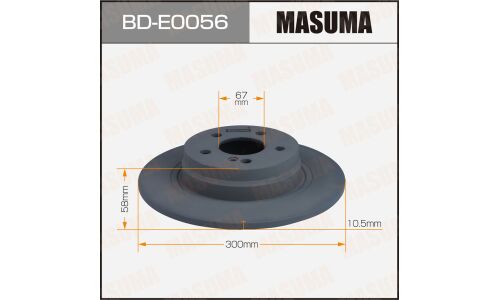 Диск тормозной Masuma, задний, правый/левый, для Mercedes-Benz W204 / C207, 1 шт, арт. BD-E0056
