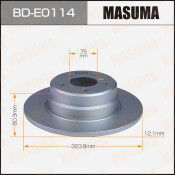 Диск тормозной Masuma, задний, правый/левый, для BMW X5, 1 шт, арт. BD-E0114