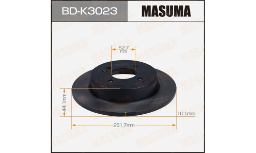 Диск тормозной Masuma, задний, правый/левый, для KIA Rio, 1 шт, арт. BD-K3023