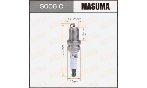 Свеча зажигания Masuma BKR6E-11 (2756) с никелевым электродом, арт. S006C