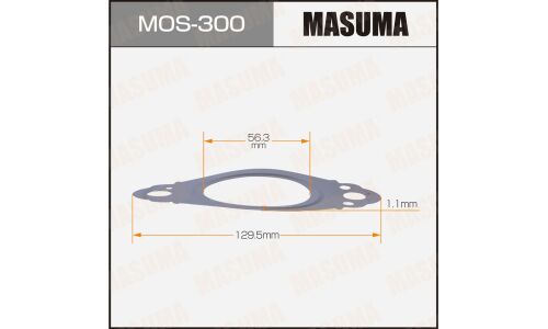 Прокладки глушителя MASUMA, 56.3x129.5x1.1