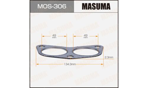 Прокладка выхлопной трубы Masuma, 49x134.3x2.3мм, арт. MOS-306
