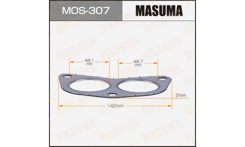 Прокладка выхлопной трубы Masuma, 49.1/48.7x142x2мм, арт. MOS-307