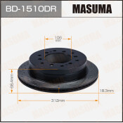 Диск тормозной Masuma перфорированный, задний, правый, для Toyota Land Cruiser, 1 шт, арт. BD-1510DR