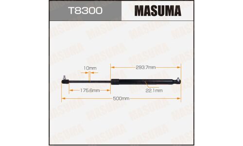 Упор газовый багажника MASUMA, L=500mm  (1/40)