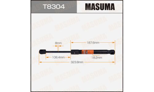 Упор газовый багажника MASUMA, L=323.8mm (1/40)