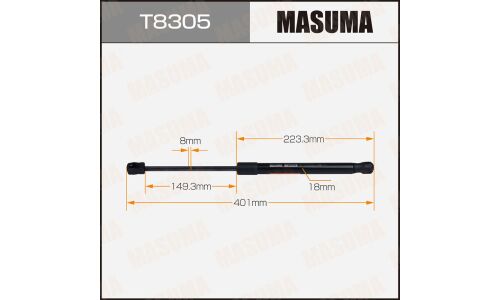Упор газовый багажника MASUMA, L=401mm (1/40)